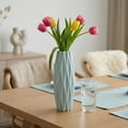 thumbnail image 3 of Unique Bargains Slim Acrylic  Narrow Bud Vase for Roses Green 2.8"L x 2.8"W x 7.9"H, 3 of 5