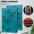 thumbnail image 4 of Dteck Cover for iPad 10th Generation 2022 with Pencil Holder Protective Vintage PU Leather Multiple Angles Typing Angle Wallet Card Case with Elastic Strap, Blue, 4 of 9