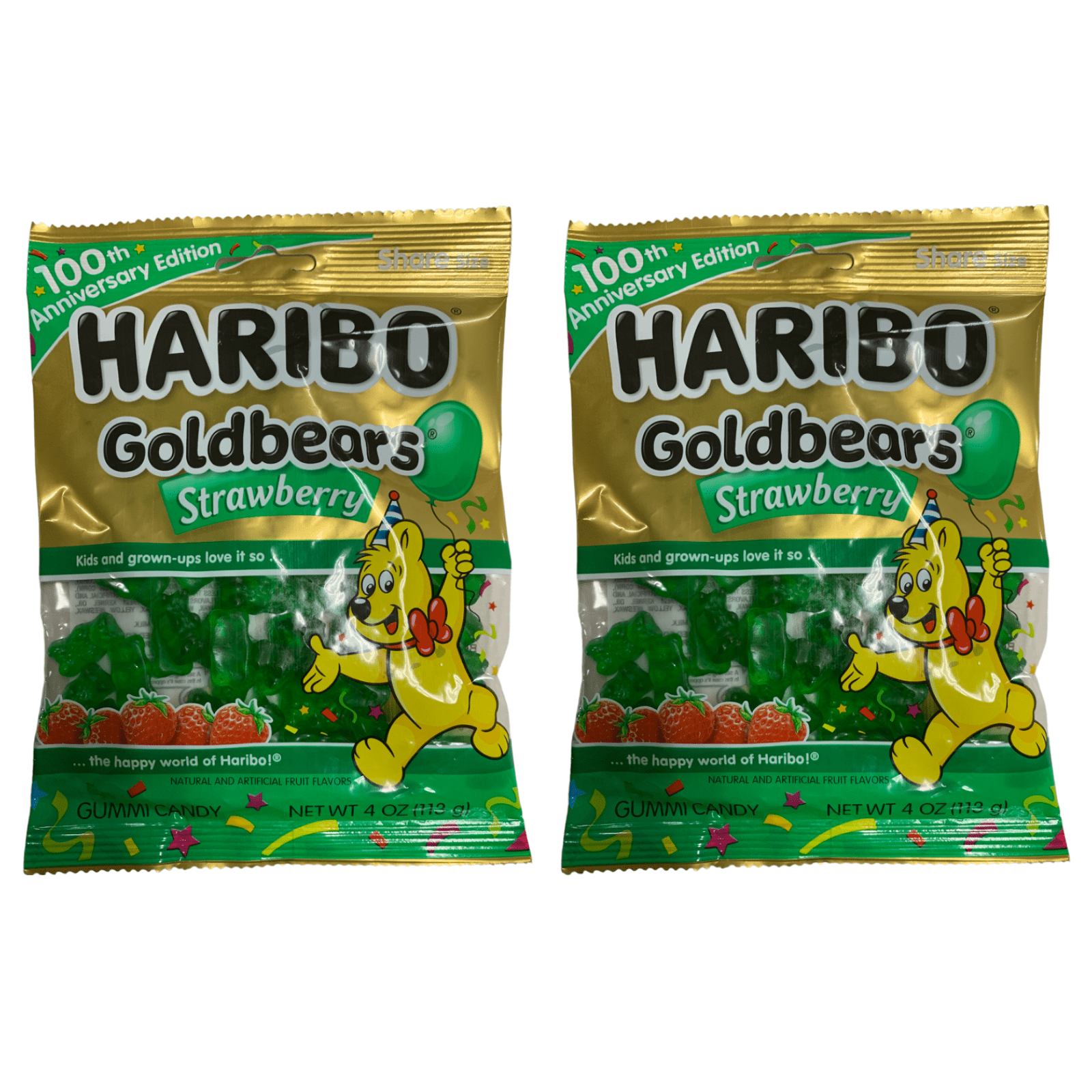HARIBO Strawberry Goldbears, Easter Gummy Candy, Share Size 4-Ounce Bag (Pack Of 2)