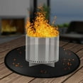thumbnail image 6 of 20-Inch Fireproof Fiberglass Silicone Mat for Fireplace and BBQ - Circular Heat Resistant Mat for Outdoor Terrace and Barbecue Safety - Black, 6 of 9