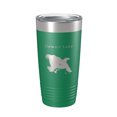 thumbnail image 1 of Dewart Lake Map Tumbler Travel Mug Insulated Laser Engraved Coffee Cup Indiana 20 oz Green, 1 of 1