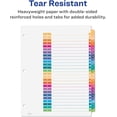 thumbnail image 4 of A-Z Tab Dividers for 3 Ring Binder, Customizable Table of Contents, Multicolor, 12 Sets (11125), 4 of 10