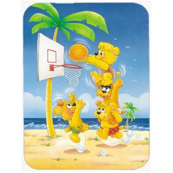 Carolines Treasures  Bears Playing Basketball Mouse Pad - Hot Pad or Trivet