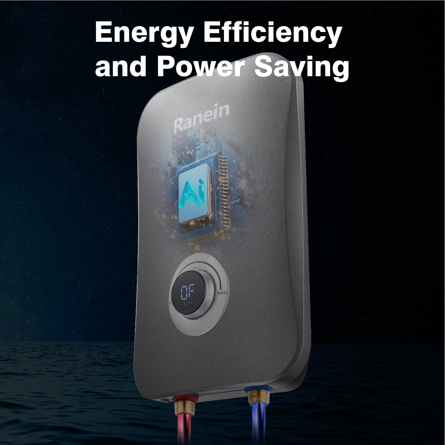 Ranein Electric 240 Volts 11000 Watts Tankless Water Heater for Bathroom