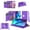 Purple, variant on For Samsung Galaxy S25+ /S25 Plus /S24+ Plus Case, Wallet Cases PU Leather with Credit Card /ID /Cash Holder Slot Dual Flip Book Pouch, Stand and Strap Phone Cover (Purple)