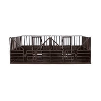 Little Buster Toys, 1/16 Horse Stables Playset Metal 4 Piece - Brown