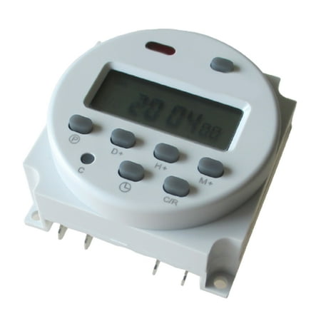 

Feiruifan CN101A LCD Display Timer Digital Weekly Cycle Durable Plastic Time Relay Switch Support for Christmas Tree Lights