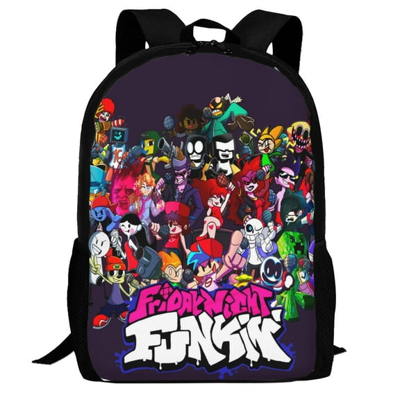Friday Night Funkin Backpack, Large Capacity Laptop Backpack, Lightweight Multifunction Backpack, 16.5x12.5x5.5 Inch