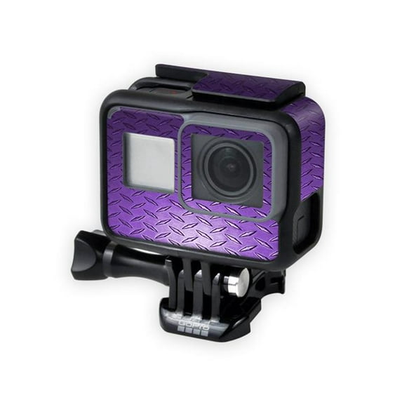 MightySkins GOPRHRO5-Purple Diamond Plate Skin for Gopro Hero5 Black Wrap Cover Sticker - Purple Diamond Plate