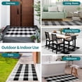 thumbnail image 2 of Alfombra Buffalo Check para interiores y exteriores, alfombra de algodón a cuadros de búfalo para porche delantero, cocina, sala de estar, dormitorio, alfombras decorativas 60*90 cm, cuadros blancos, 2 of 6