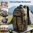 thumbnail image 6 of 40L Outdoor Travel Backpack for Adults, Large Capacity Camo Backpack for Work Hiking Camping, Army Green - 8036, 6 of 9