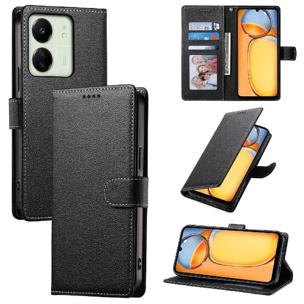 Funda para FOXDOCK Xiaomi Poco M6 5G– Cuero Premium, 3 ranuras para tarjetas, Protección contra impactos