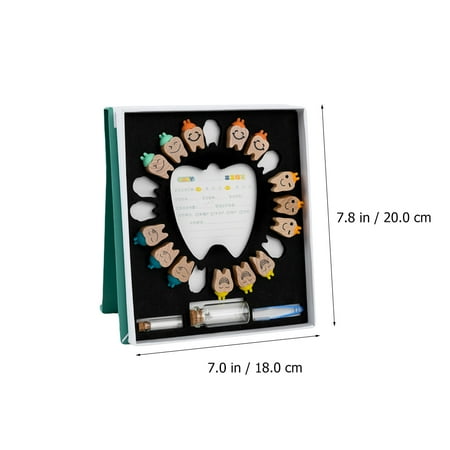 

Frcolor 1 Set of Wooden Baby Deciduous Tooth Box Creative Baby Tooth Preservation Case