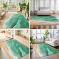 thumbnail image 4 of Large Area Rugs 6'x9', Green Coastal Beach Carpet Runner Indoor Outdoor Rugs Home Decor Aesthetic, Summer Nautical Ocean Beige Seaside Non Slip Mats Washable Accent Rug for Living Room Bedroom, 4 of 8