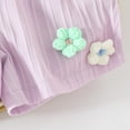 thumbnail image 4 of enyan Toddler Baby Girl Outfits Floral Summer Clothes Infant Spring Waffle Short Sleeve Shirt Tops Cute Shorts Set Baby Girl Outfit (Purple,18-24 Months), 4 of 6