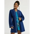 thumbnail image 2 of Joyspun Women's Cotton Blend Knit Wrap Robe, Sizes S to 3X, 2 of 5