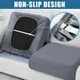 thumbnail image 5 of Waterproof Couch Cushion Covers, Stretch Washable Sofa Cushion Cover, Soft Sofa Slipcover Elastic Non-Slip Furniture Protector for Pets, Kid (3 Pack, Grey), 5 of 5