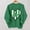 A874 Green, variant on St. Patrick's Day Sweatshirt for Women Crewneck Long Sleeve Striped Heart with Shamrock Graphic Ribbed Trim Loose Fit Festive Holiday Top