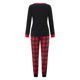 thumbnail image 4 of Conjunto de pijamas navideños familiares a juego: camisetas con estampado de astas y pantalones a cuadros. Pijamas de vacaciones para dormir., 4 of 10
