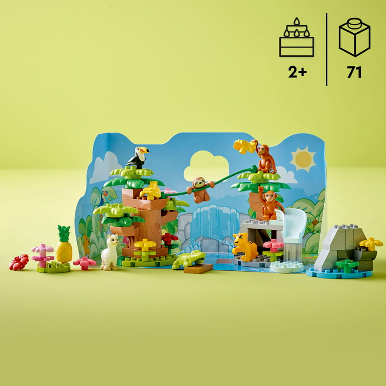 LEGO DUPLO Wild Animals of The World Toy 10975, with 22 Animal Figures,  Sounds and World Map Playmat, Educational Animal Building Kit, Learning  Toy