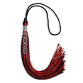 thumbnail image 2 of Endea Graduation Black/Red Mixed Color Graduation Tassel with Stacked Silver Date Drop, 2 of 6