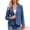 Blue, variant on DARING DIVA Women's Notched Lapel Long Sleeve Button Fitted Blazer S Dark Blue
