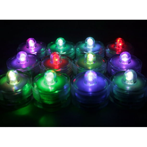 12 Multi Color Change Led SUBMERSIBLE Wedding Waterproof Floral Decor