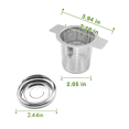 thumbnail image 4 of 6 Packs Loose Leaf Tea Filters,Stainless Steel Tea Basket Filters Tea Strainer Steeper for Hanging on Teapots, 4 of 7