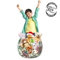 thumbnail image 3 of Bohemian Storage Toy Bag Chair, Retro Colorful Flowers Pattern Exquisite Blooms Boho Vintage Floral Art, Stuffed Animal Organizer Washable Bag, Large Size, Multicolor, by Ambesonne, 3 of 3
