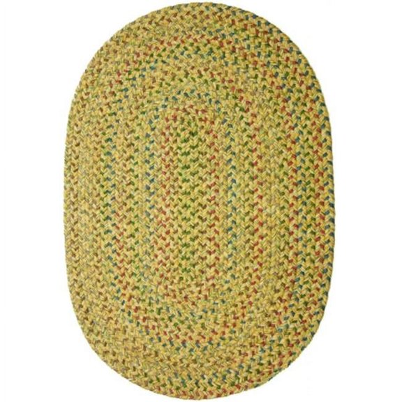 Sophia 10 x 13 ft. Multicolor Indoor-Outdoor Oval Braided Rug, Sand Natural