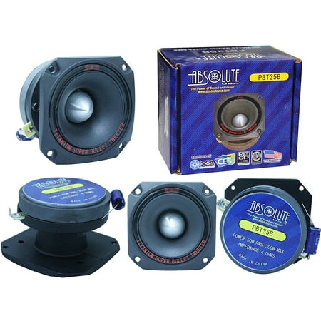 Magnet Tweeter - Absolute USA PBT35B 3.5-Inch Titanium Bullet High Compression Tweeter with 10 Oz Ferrite Magnet