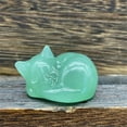 thumbnail image 2 of Natural Quartz Crystal Sleeping Cat Decoration Crystal Cat Sleeping Statue 2 Inch Opal Cat Crystal Statue Statue For Home Meditation, 2 of 9