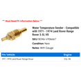 thumbnail image 2 of Water Temperature Sender - Compatible with 1971 - 1974 Land Rover Range Rover 3.5L V8 1972 1973, 2 of 2