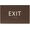 Coffee, variant on 6"X4" Exit Sign - Tactile Graphics Grade 2 Braille Text | Modern Utility Wall Mount ADA Compliant Plastic Signs For Schools, Offices, Businesses, Apartments & Restaurants
