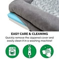 thumbnail image 4 of FurHaven Pet Products Two-Tone Faux Fur & Suede Cooling Gel Memory Foam Sofa-Style Pet Bed for Dogs & Cats - Stone Gray, Jumbo, 4 of 13