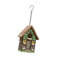 thumbnail image 2 of para pájaros colgante para exteriores, decoración de jardín, resina rústica con gancho de cadena, decorativa para pájaros, cobertizo, 2 of 8