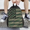 thumbnail image 3 of Easygd Jungle Green Camo USA Flag Versatile and Stylish Backpack: Comfort, Storage, and Durability for College,Work, Travel, and Everyday Use, 3 of 8