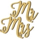 thumbnail image 2 of Letter Design Chair Signs Home Decoration With Hanging Function 30X19.7CM Golden 1 Set, 2 of 2