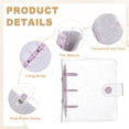 thumbnail image 3 of Cubierta de mini carpeta Uxcell, protector de carpeta transparente de 4.3 pulgadas, carpeta de anillas recargable con botón a presión para álbum de fotos, diario, libro de cuentas, morado, 3 of 7