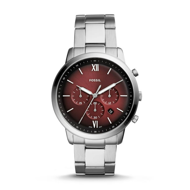 Fossil red top face mens watch