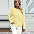 thumbnail image 5 of Women's Cable Knit Sweaters 2025 Fall Fashion Tops, 5 of 5