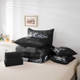 thumbnail image 4 of Erosebridal Black Dirt Bike Bedding Sets King Size,Geometric Plaid Bed in a Bag King size,Extreme Sports Bedding King Size,Microfiber Buffalo Room Decor,Reversible,7-Piece, 4 of 6