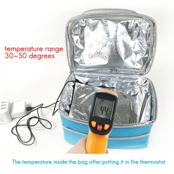 3X Outdoor Tool USB Thermostat Heat Preservation Plate Bag Lunch Plate Food Bag Heater Milk Thermal Warmer Bag