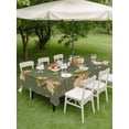 thumbnail image 3 of Easter Bunny Outdoor Tablecloth - 52x70 Inch Rectangle Dining Table Cover, Spring Yellow Flowers Country Plants Green Waterproof Outdoor Table Cloth with Umbrella Hole & Zipper for Picnic/Patio/Party, 3 of 7