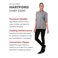 thumbnail image 6 of Chef Works Hartford Women’s Chef Coat with Cool Vent Side Panels, Lightweight Chef Jacket, XL, Gray, 6 of 6