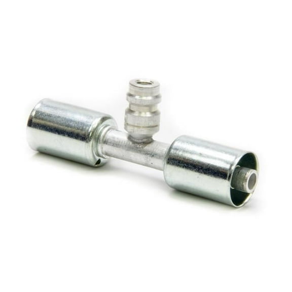 Vintage Air VIN35826-VUG Hose End Fitting - AC Refrigerant Straight 8 AN Hose Crimp to 8 AN Hose Crimp - Charge Port