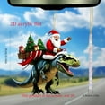 thumbnail image 3 of Santa Riding Dinosaur Christmas Ornament, Whimsical Acrylic Pendant for Christmas Tree Decorations, Christmas Decorations Indoor, Playful Holiday Theme, 3 of 8