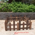 thumbnail image 2 of Valla de madera para árbol de Navidad para interior y exterior, valla de madera anticorrosiva carbonizada para exteriores, barandilla para balcón y jardín, valla decorativa de pilotes de madera, 2 of 4
