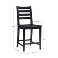 thumbnail image 5 of Linon Holdrege 22" High Back Counter Stools, Set of 2, Black, 5 of 12