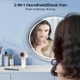 thumbnail image 3 of BN-LINK Mini Handheld Fan, Four Speeds Adjustable USB Rechargeable Fan, Portable Fan With Hook & Digital Display, Gifts for Makeup Stylish Girl Women Men Indoor/Outdoor Travel, White, 3 of 6